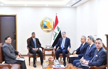 On Tuesday 14 Feb 2023, Ambassador Prashant Pise met H.E. Ambassador Dr. Hisham Al Alawi, Undersecretary for Political Planning Affairs, MOFA, in preparation for FOC meetings.